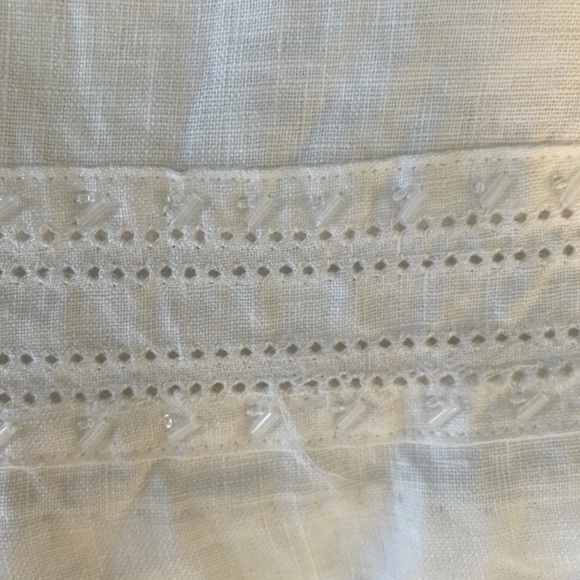 Malcolm & Co Irish Linen boho minimalist festival neutral white skirt size 10 - Picture 6 of 11